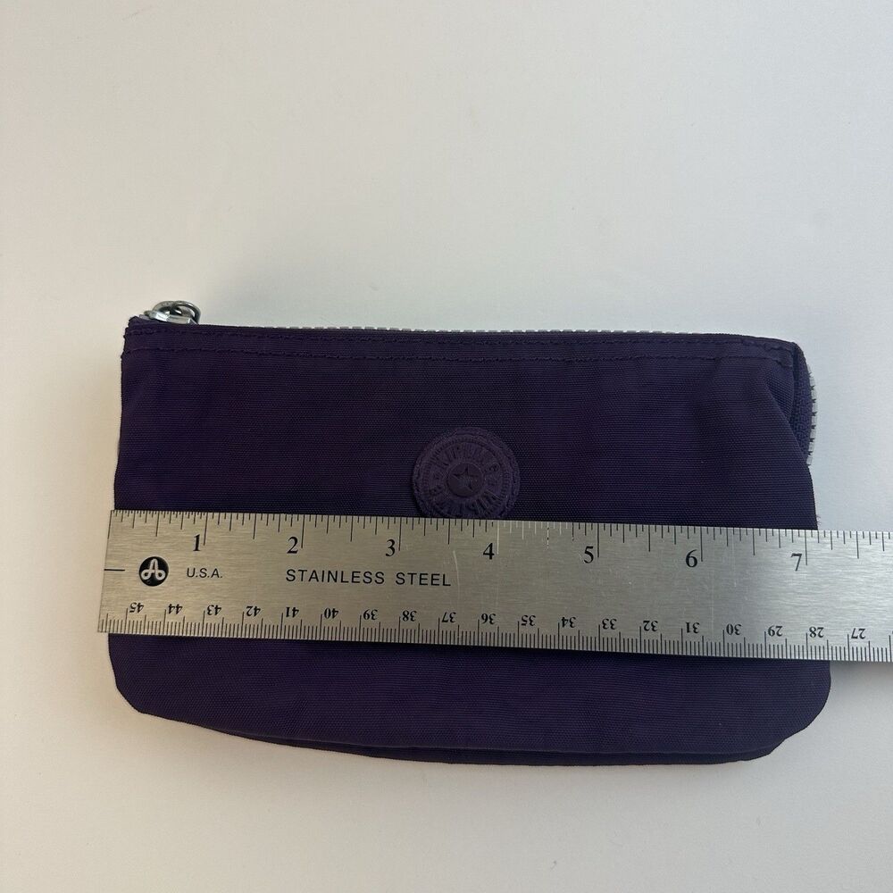 Kipling Deep Purple Creativity Large Zipper Organizer Accessory Pouch Wallet - Picture 8 of 9
